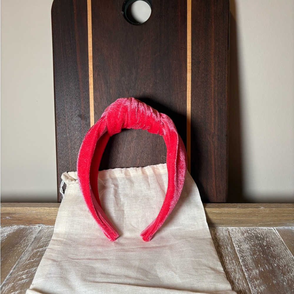 Twine and Love Women’s Luxe Topknot Velvet Headband - Bright Pink